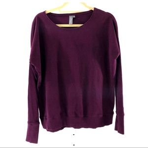 Sweaty Betty London Wine Sweatshirt Thumbholes M